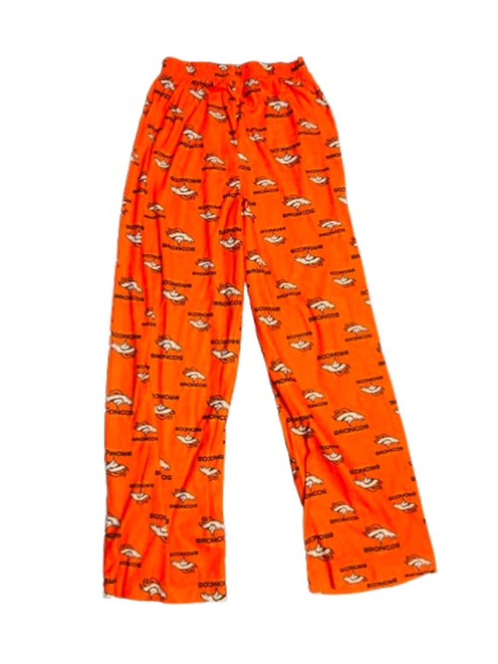 Denver Bronco  NFL Team Logo Fleece Lounge Pants Orange Youth Large